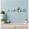 Vinilo Decorativo 'La Vida es Bella', Frase Decorativa, Pegatina de Pared