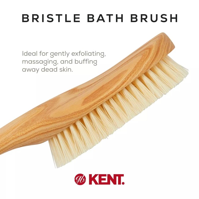 Kent FD10 Ashwood Back Scrubber for Shower Bath Brush and
