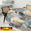 ANRO Oilcloth Tablecloth Wax Tablecloth Washable Garden Tablecloth Round Oval