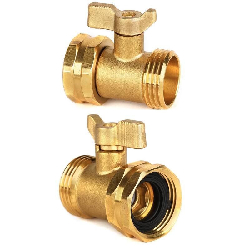 2 Pack Garden Hose Shut Off Valve - Extended Handle