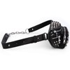 UTO Fanny-Pack-for-Women-Leather Vegan Waist Bag Rivet Studded Lightweight Zipper Pocket