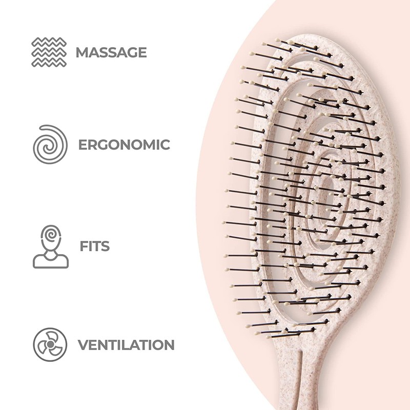 ETHEL Organic Hair Brush without pulling for women, men &