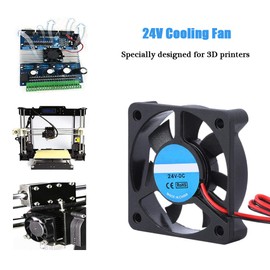 3D Printer Fan, Tangxi 50 x 50 x 10 mm 3D Printer Fan, DC 24 V 4000-6500 RPM Super Quiet 5010 Fan for Ender 3 RepRap i3 CR-10 3D Printer