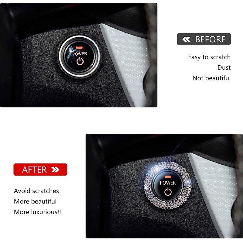 Murimt Bling Car Accessories for Wowen,Car Engine Start Stop Button