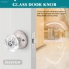 3 Pack Orger Glass Door Knobs for Hallway and Closet,