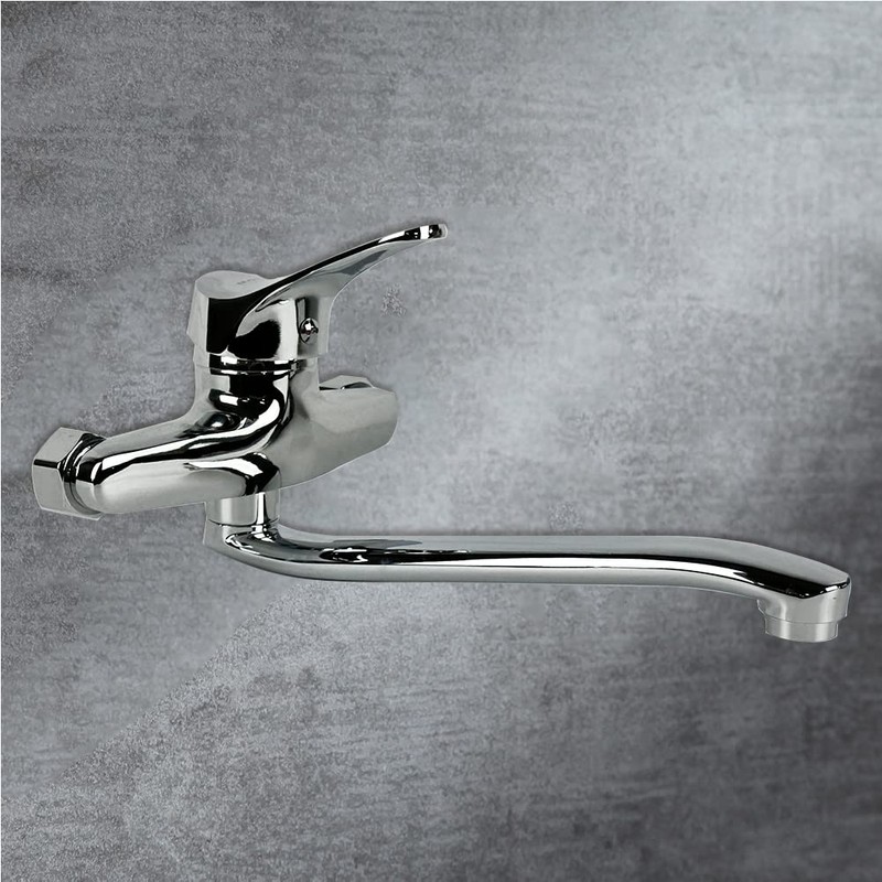 MOKEKA Wall-Mounted Single-Lever Mixer Tap 360° Rotatable for Sinks and