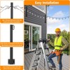 SINLEY 2.8Ft String Light Poles 4 Pack,Light Poles for Outside