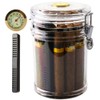 XIFEI Acrylic Humidor Jar with Humidifier and Hygrometer,humidor That can