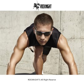 ROCKNIGHT Polarized Rimless Rectangular Lightweight UV Protection Wayfarer Shades Driving Sunglasses #8177-3 Silver-Grey