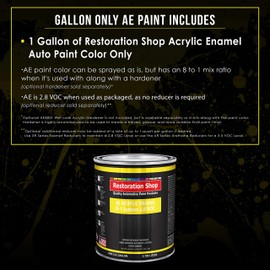 Restoration Shop - Gulfstream Aqua Metallic Acrylic Enamel Auto Paint - Gallon Paint Color Only - Professional Single Stage High Gloss Automotive, Car, Truck, Equipment Coating, 2.8 VOC