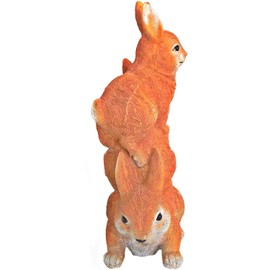 Bellaa 23493 Trevor Rabbits Statue Hopper Outdoor Garden Sculpture Statue 12 inch