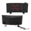 Radio Projection Alarm Clock LED Display Electronic Clock Curved Screen