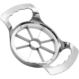 Cortador de manzana - Herramienta de cocina de acero inoxidable 304 para cortar y cortar manzanas, acabado plateado