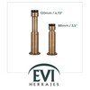 EVI HERRAJES Adjustable Brass Wall Door Stopper, Installation with Screw