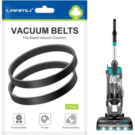 LANMU Replacement Belts Compatible with Bissell MultiClean Pet Vacuum Cleaner Model 2998, 2852, 3059, 2849, 3000, 3057, 2999, Grooved Belt for Triple Action Brush Roll, Parts 1625646 (2 Pack)