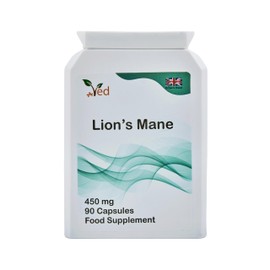 Ved Lion’s Mane Supplement 450mg, Lion's Mane Mushroom 15:1 Extract 90 Capsule (3 Months Supply)