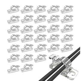 Neyiem Cable Clips, Wall Fixers, Organize Storage, Wire Clips, Fixed Wire Ian Cable, Fall Prevention, R-Type, Wire Hiding, Strong Adhesion, for Cars, Home, Offices, and Other Area Cable Stand