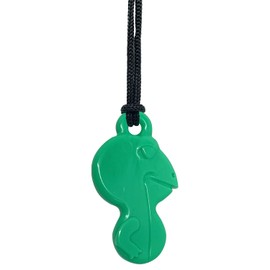 TalkTools Sensory Chew Necklace - Teething and Biting Chewelry for Kids & Adults with ADHD, Autism - Anxiety Relief Chewing Pendant - Safe and Durable Chew Necklace (Green, Frog)