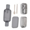 Bento Box 304 Stainless Steel Microwaveable with Chopsticks and Spoon