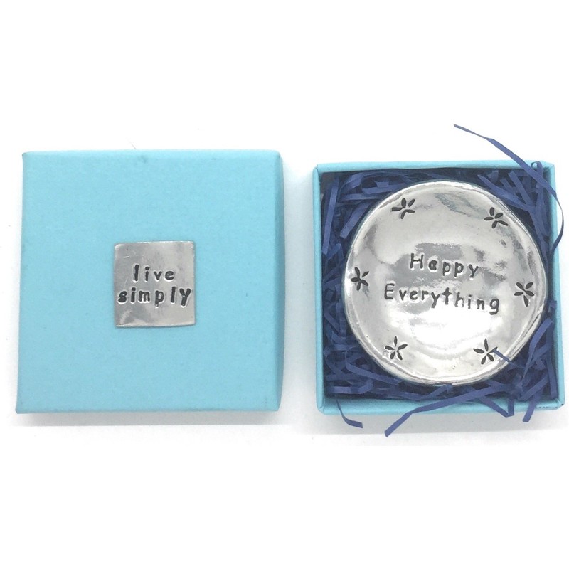 Happy Everything Pewter Trinket Dish