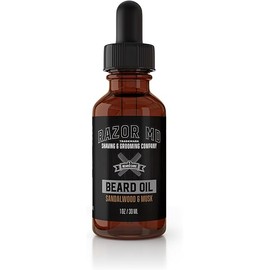 Natural Beard Oil for Men with Fast Absorbing Formula and Non-Greasy Finish, Sandalwood Scent, 1oz