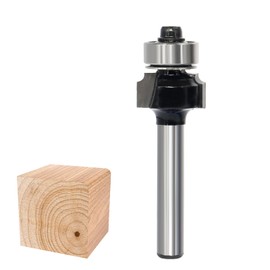 Akylin Round Over Router Bits, 1/4 Inch Shank, 1/16" ( 1.6mm ) Radius，Tungsten Carbide Tipped, Rounding Edge Forming, Round Over Beading Router Bits