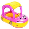 Baby Inflatable Pool Float with Canopy Thick PVC Car Shaped