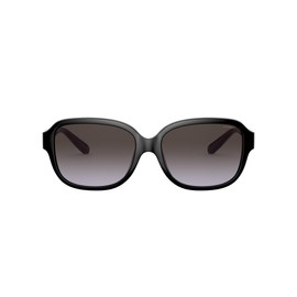 Coach HC8298U Universal Fit Sunglasses, Black/Dark Grey Gradient, 57 mm