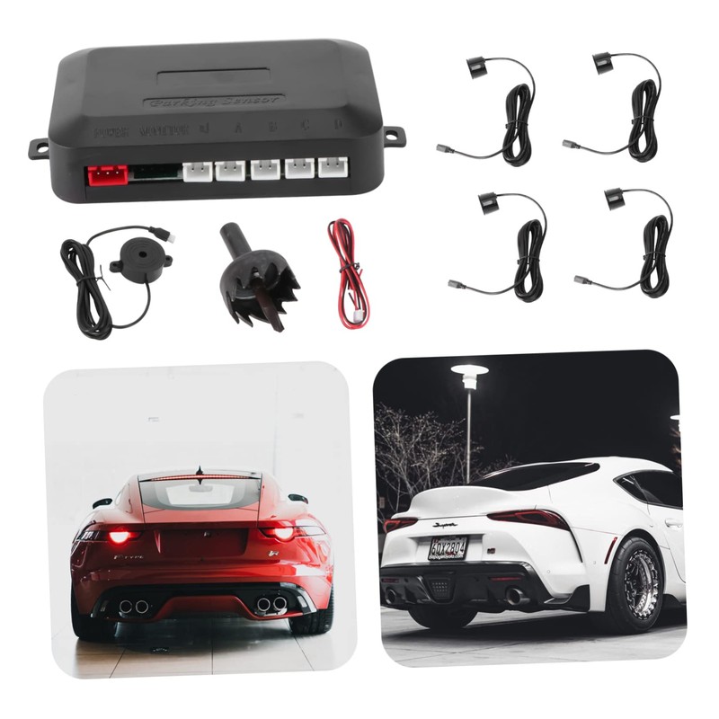 GLEAVI 12v Car Auto Reversing Sensor System with Proximity Sensors