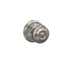 Schlage Custom FC172 GEO 619 ALD Georgian Non-Turning Knob with Alden Trim, Satin Nickel