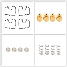 labwork 4-Pack Carb Carburetor Repair with Gasket Jets Kits Replacement for Yamaha YZF R1 1998-2001