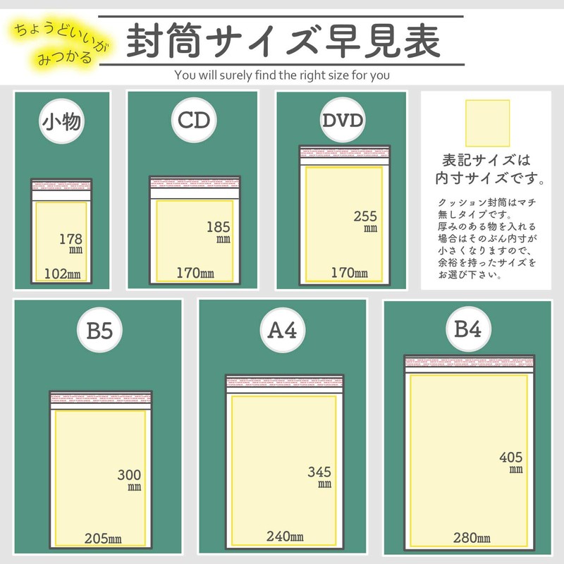 I.S. CE-MD-50 Bubble Mailers, Compatible with Small Size, 50 Sheets