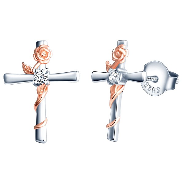 INFINIONLY Women's girl's Earrings Studs, 925 sterling silver earring stud,