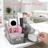 BQAN Clear Acrylic Desk Organizer with Swivel Drawer Drill and