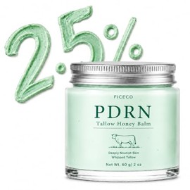 PDRN - Bálsamo de ternera para cara y cuerpo, hidratante de sarga alimentada con pasto con miel de manuka y vitamina E, hidratante profundo para piel de aspecto maduro, seca y sensible, 2 onzas