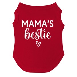 Mama's Bestie Dog Tee Shirt | Sleeveless | Sizes for All Ages and Breeds for Mom | Valentine's Day | Prop Photoshoot |Red, 6X-Large (735)