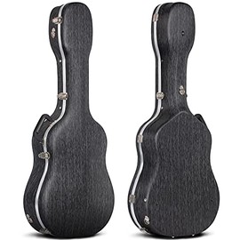 CAHAYA 41 Inch ABS Hard Guitar Bag Acoustic Guitar Case Waterproof 0.6 Inch Thick Padding for Acoustic Classical Guitars, Black CY0246