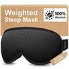 Blackout Weighted Eye Mask for Sleep: Gentle Deep-Pressure 3D Contoured