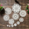 MINDPLUS Set of 12 Hand Crochet Doilies Cotton Crocheted Lace