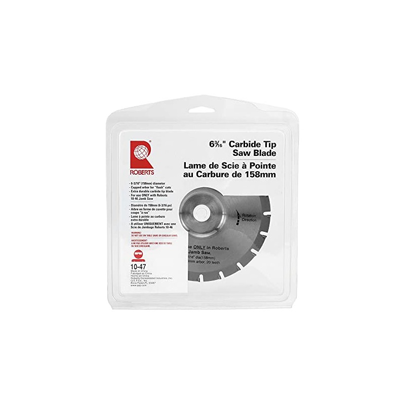 ROBERTS 10-47-6 20-Tooth Carbide Tip Saw Blade for 10-55 Jamb