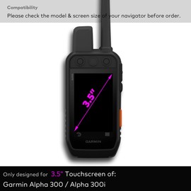 INNOSURE [2-PACK] Premium Tempered Glass Screen Protector for Garmin Alpha 300 / Alpha 300i Handheld Navigator 3.5" Touchscreen Anti Glare (Matte)