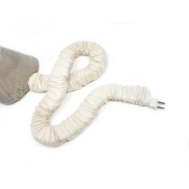 Off White COVEREase Cord Cover 9 ft Faux Silk Fabric Lamp Cord Cover - Cable Sleeve, Wire Cover, Cord Hider for Cable Management for Electrical Lighting Fixtures (2 Pack)