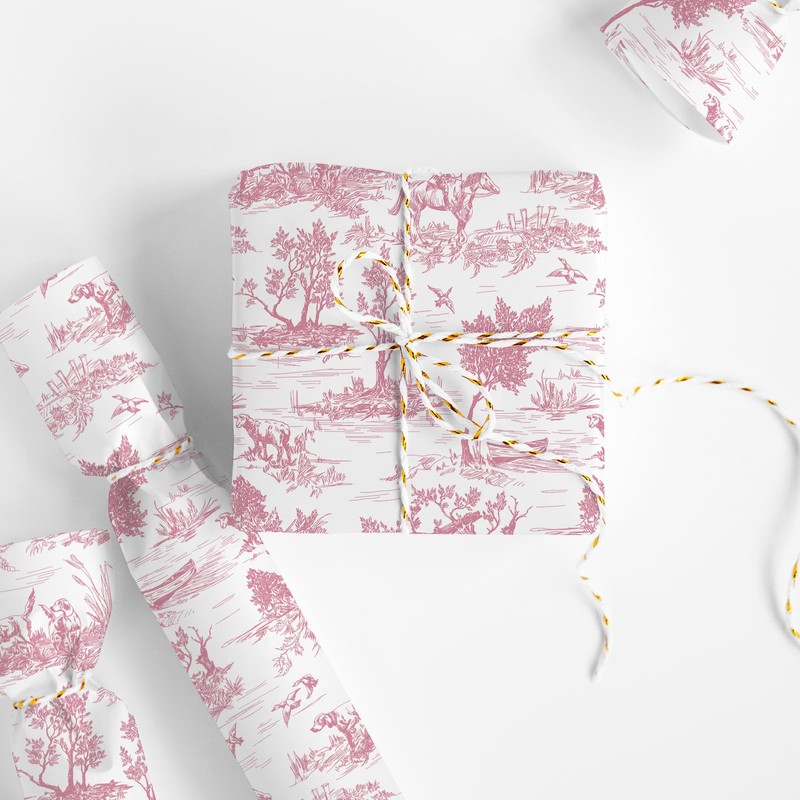 JarThenaAMCS Classic French Village Printed Wrapping Paper -Mini Roll- 17