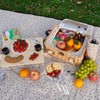 HappyPicnic Picnic Basket for 2, Handmade Wicker Picnic Set with