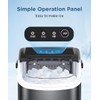 COWSAR Ice Maker Countertop, Stainless Steel Portable Ice Maker Machine