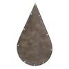 BAODANFU Decorative Mirrors Wall Mounted Mirror Drop Shape (Gold, 1-Pack)