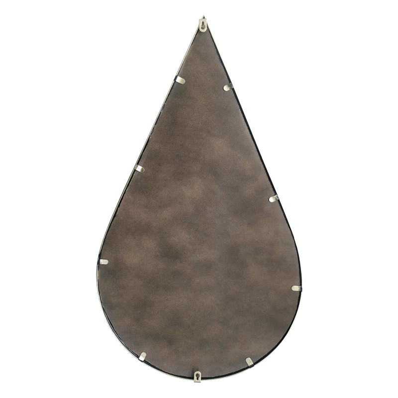 BAODANFU Decorative Mirrors Wall Mounted Mirror Drop Shape (Gold, 1-Pack)