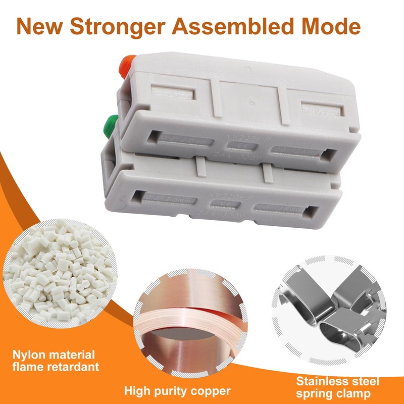 Tanbupu 30PCS Lever Wire Connectors, Mini Quick Connectors Electrical Splicing