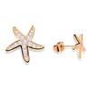 Starfish Earrings Cz Pave Starfish Stud Earrings for Girls (A: