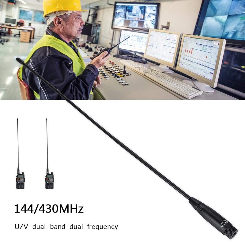 Zerone 38 cm Walkie Talkie Antenna, SMA Plug 144/430MHz Antenna
